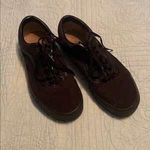 Canvas and Leather Black Vans